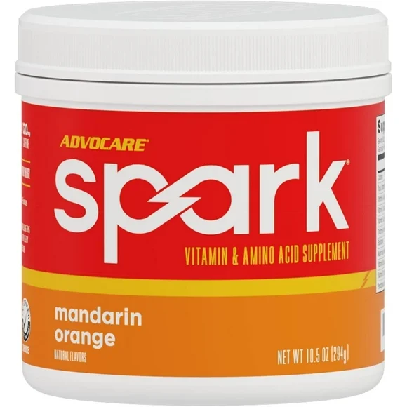 AdvoCare Spark Vitamin and Amino Acid Energy Drink Powder Mix Supplement, Mandarin Orange Flavor, 10.5 oz - Kansas Nuitrition - HNZSDS
