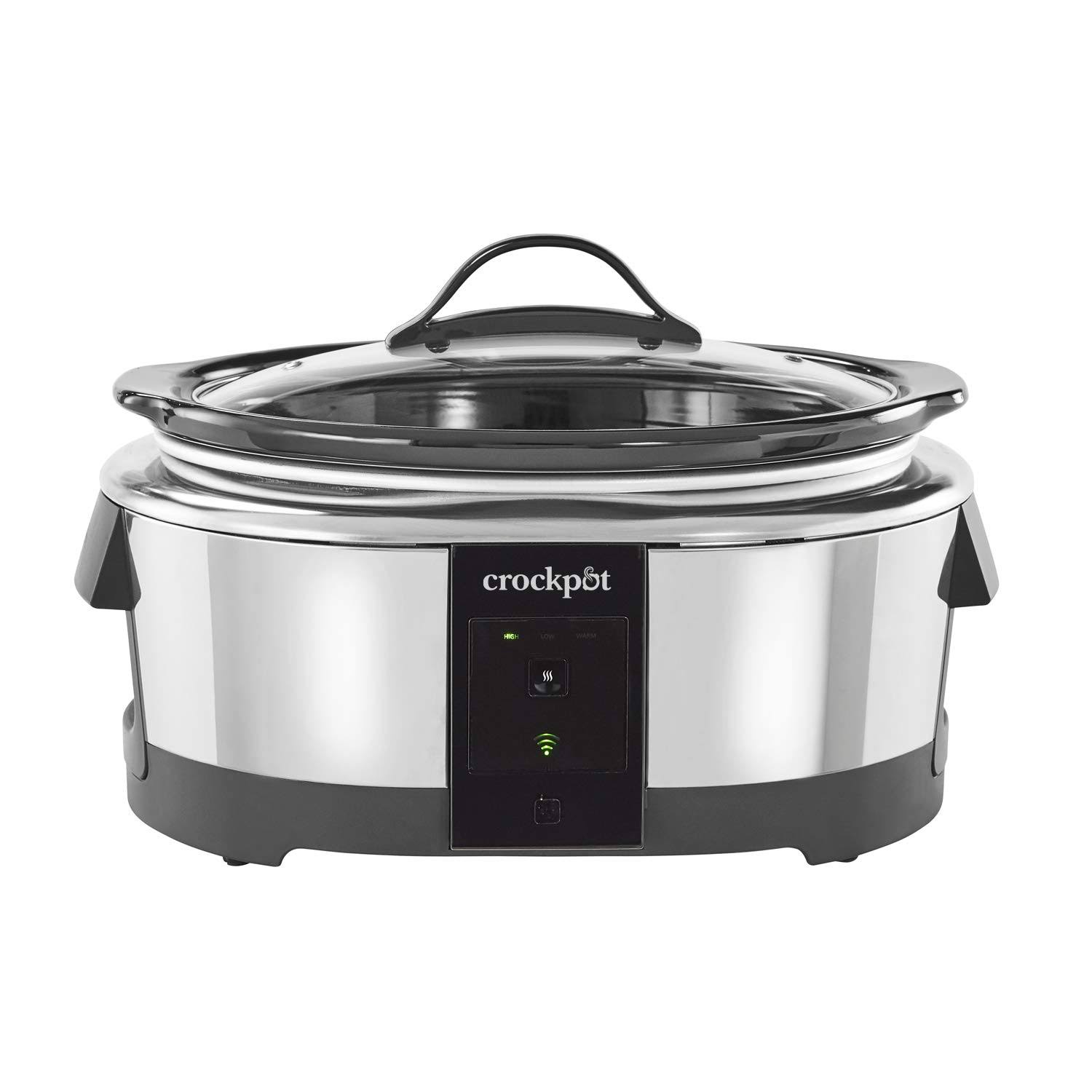 Crock-pot 2101704 6 Quart Slow Cooker Works with Alexa | Programmable Stainless