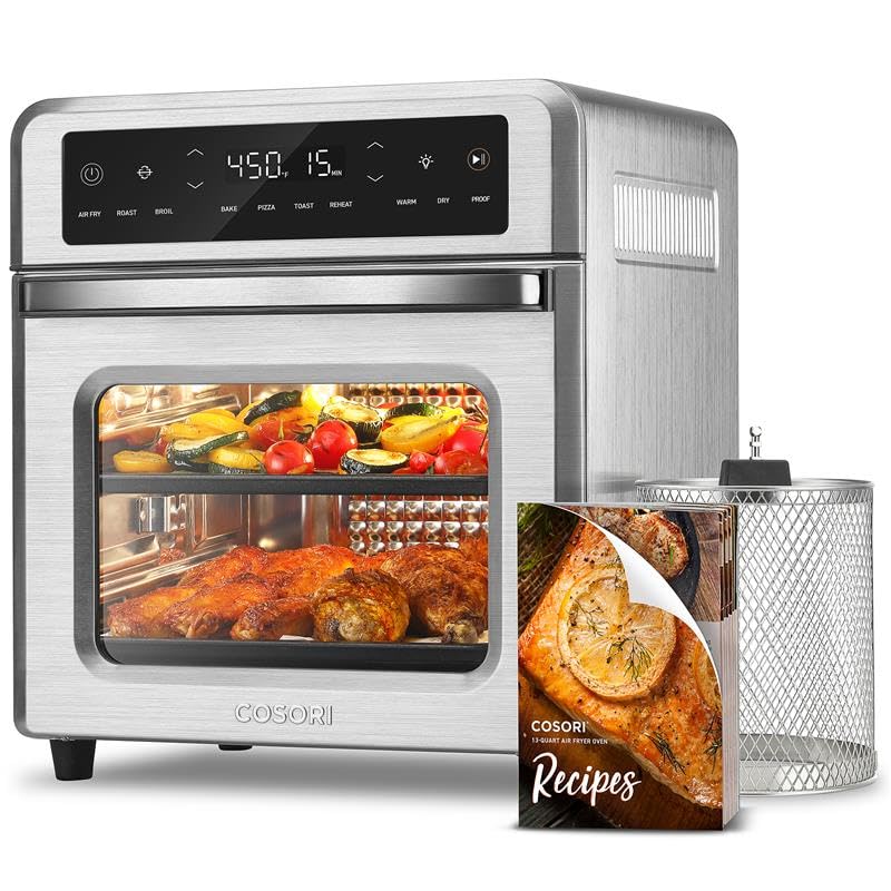 COSORI 11-in-1 Air Fryer Oven , 13Qt Small Footprint Airfryer combo with Rotisserie, Toast, Bake, Roast, Reheat Functions and more