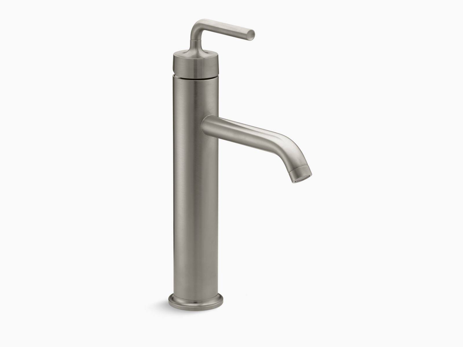 Kohler K-14404-4A Purist Single Hole Bathroom Faucet - Brushed Nickel