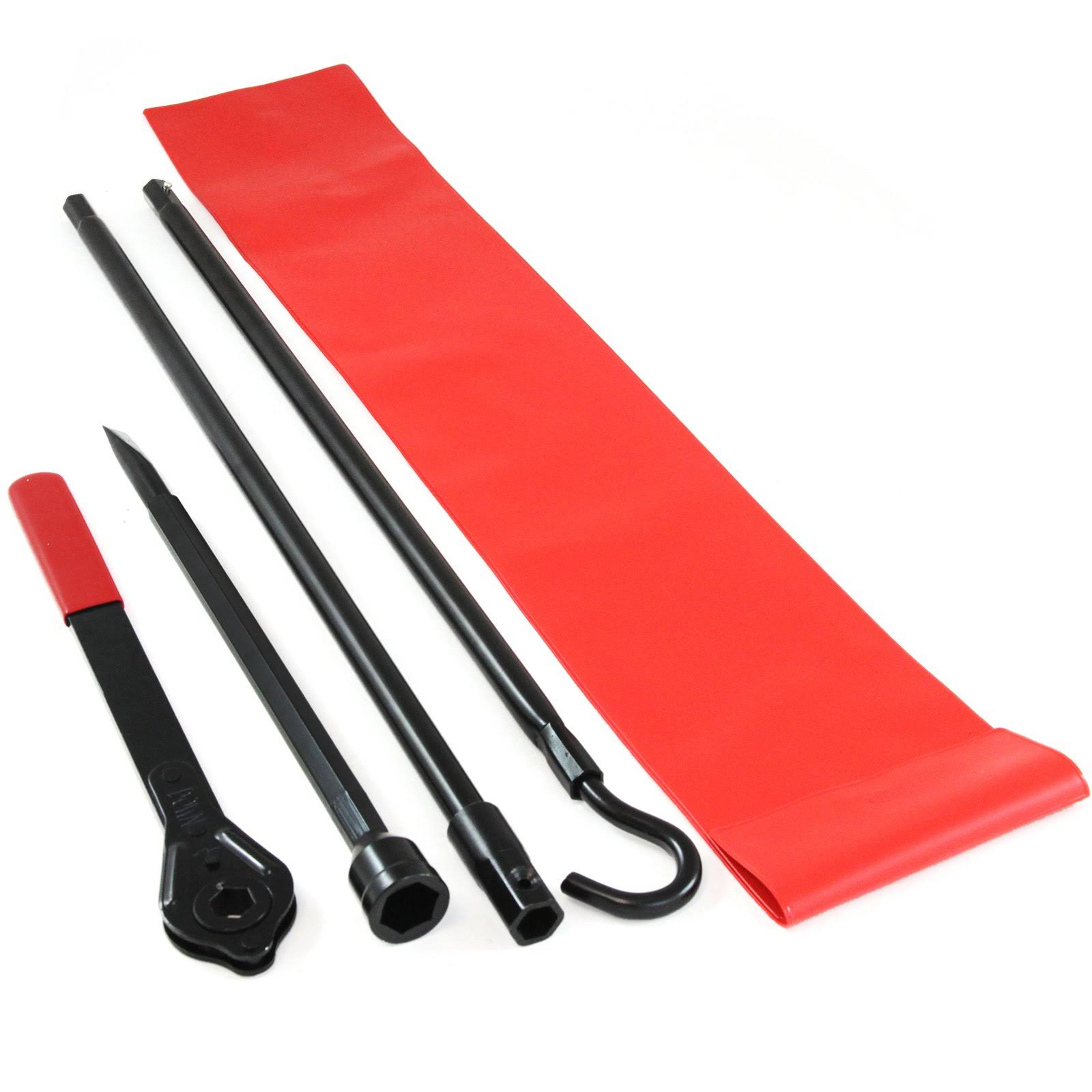 Red Hound Auto 88-98 Chevy C/K Lug Extension Ratchet Tire Tool Replacement Kit for Jack W Case