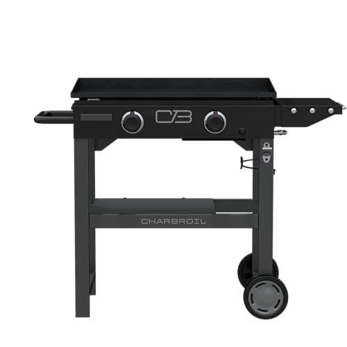 Charbroil® 28" Performance Series™ Propane Gas Griddle with Cart 2 Burner Flat Top Grill, Black 463459924