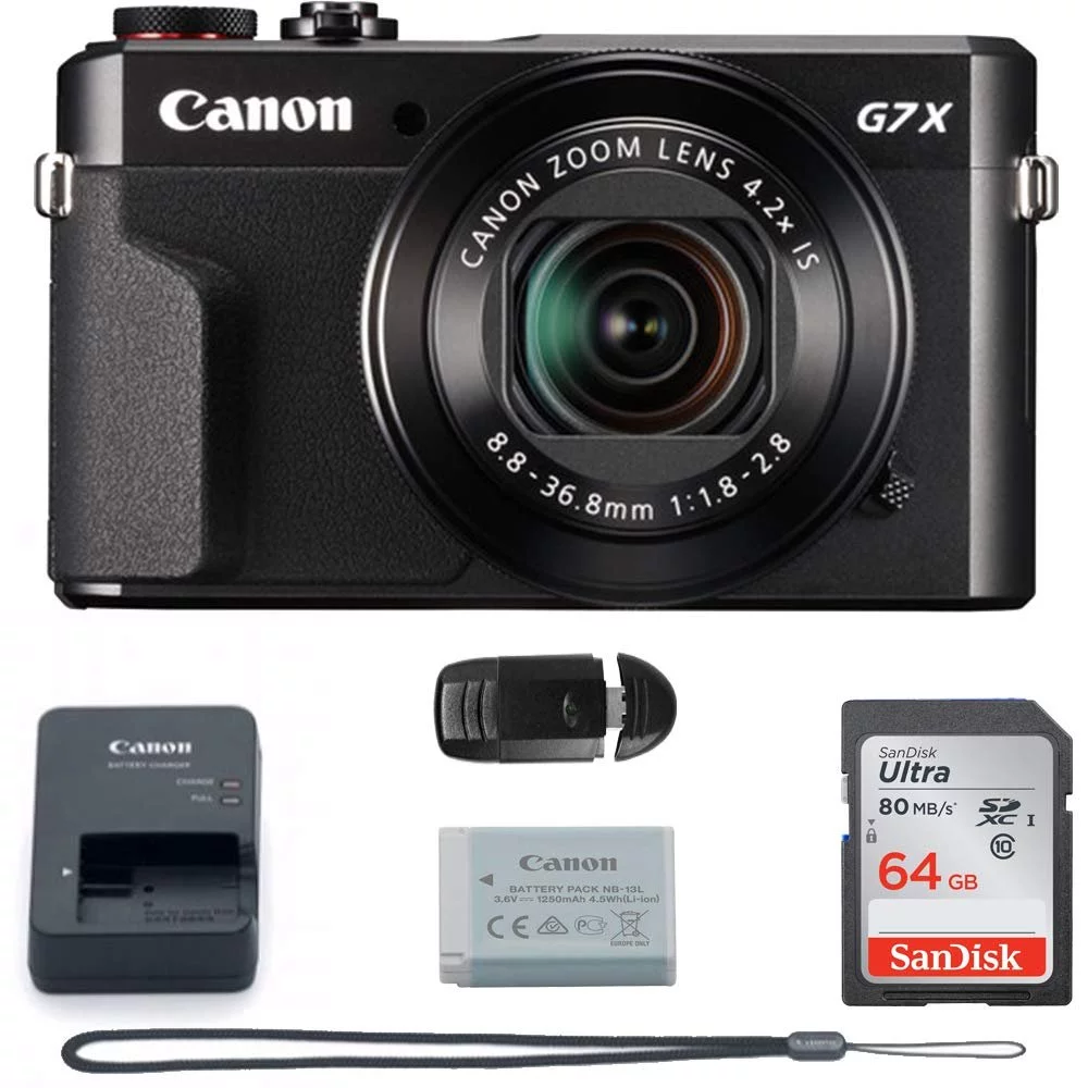Canon PowerShot G7 X Mark II (Black) International Version - Expo Accessories Bundle - Curated Treasures Market