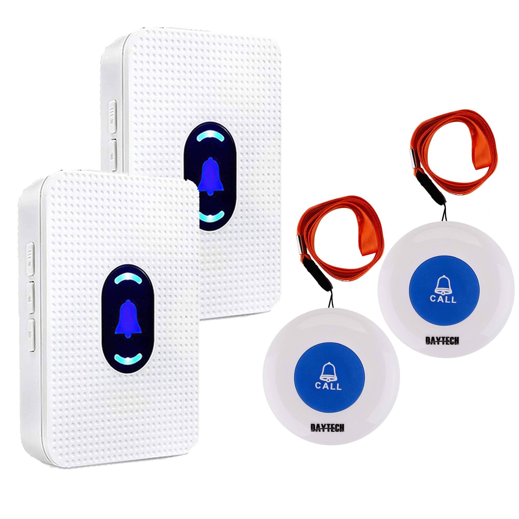 Daytech Wireless Caregiver Pager in Home Alert System Call Button for Elderly Patient Seniors Personal Nurse Attendant 2