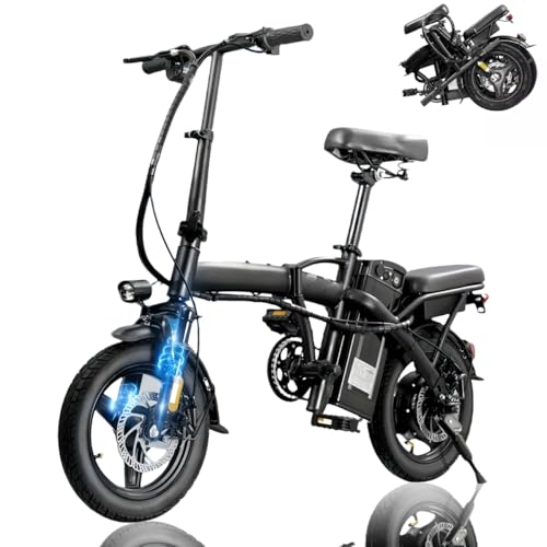 Electric Bike for Adults, Peak 500W Brushless Motor Folding, 48V12AH Removable Battery, 23MPH Ebike with 35 Miles Range & PAS Mode