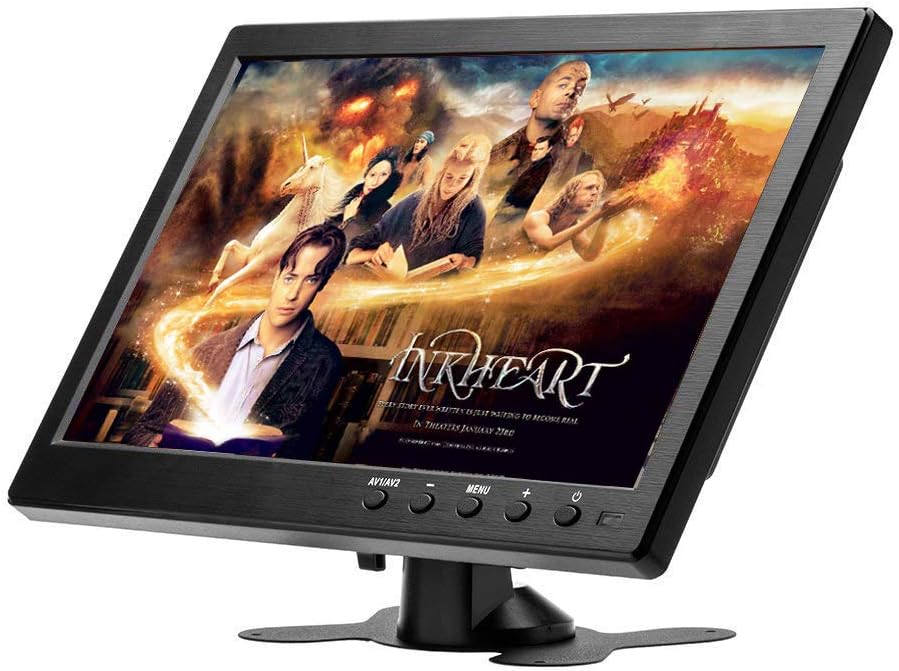 10.1” HD Monitor for Mini TV & Car Video Player & Computer Display TFT LCD Color Screen for Car Backup Camera & Home Security System Built in Speaker