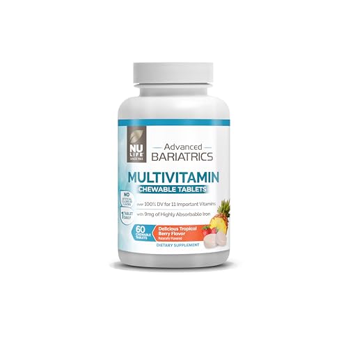 Nu-Life Advanced Bariatrics Multivitamin Chewable Tablets - Tropical Berry (60 Chewable Tablets) (Packaging May Vary) - Kansas Nuitrition - HNZSDS