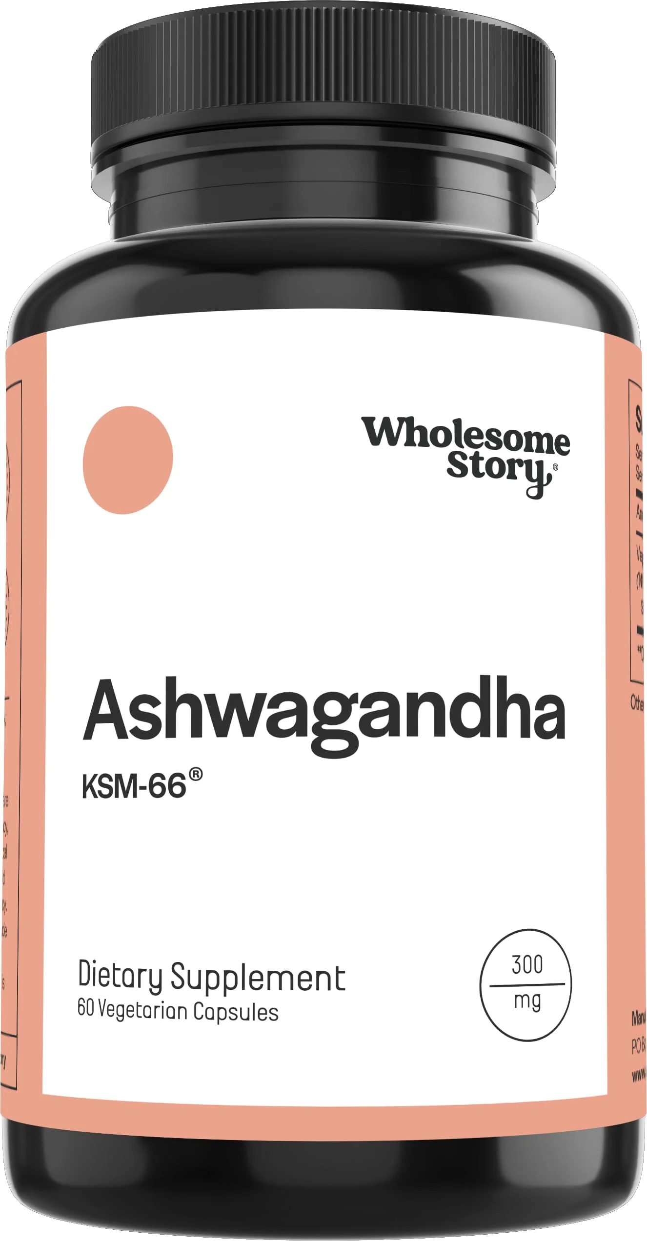 Vegan KSM 66 Ashwagandha Capsules| High Potency 5% Withanolides | Ashwagandha Root Extract Supplements | Ashwagandha 300mg | Stress Management & Well