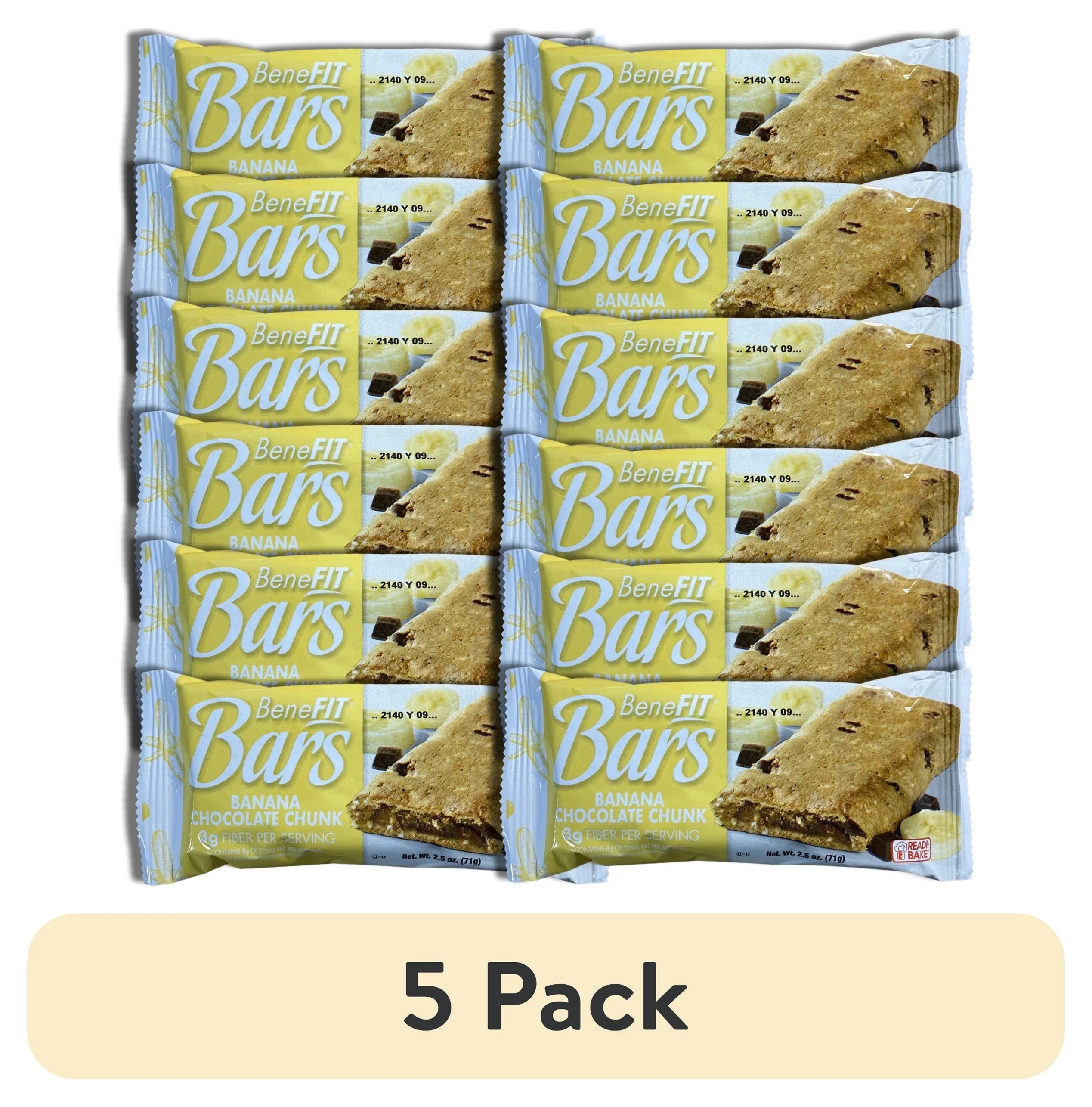 (5 pack) Banana Chocolate Chunk BeneFit Bars by Readi-Bake Bundled by Tribeca Curations | 2.5 Ounce | Value Pack of 12 - Curated Treasures Market
