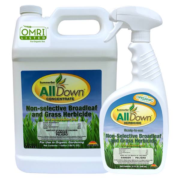 Summerset Products | Summerset AllDown Ready to Use - 2.5 Gallons | Lawn Weed Killer Control Solution Herbicide (Chemical-Free,