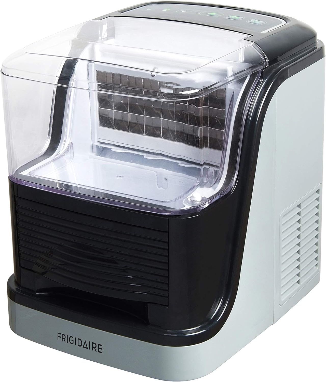 Frigidaire EFIC229-VCM FRIGIDAIRE-33LBS per day Square Clear Cube COMPACT ICE MAKER-Viewing Window-Silver, Standard