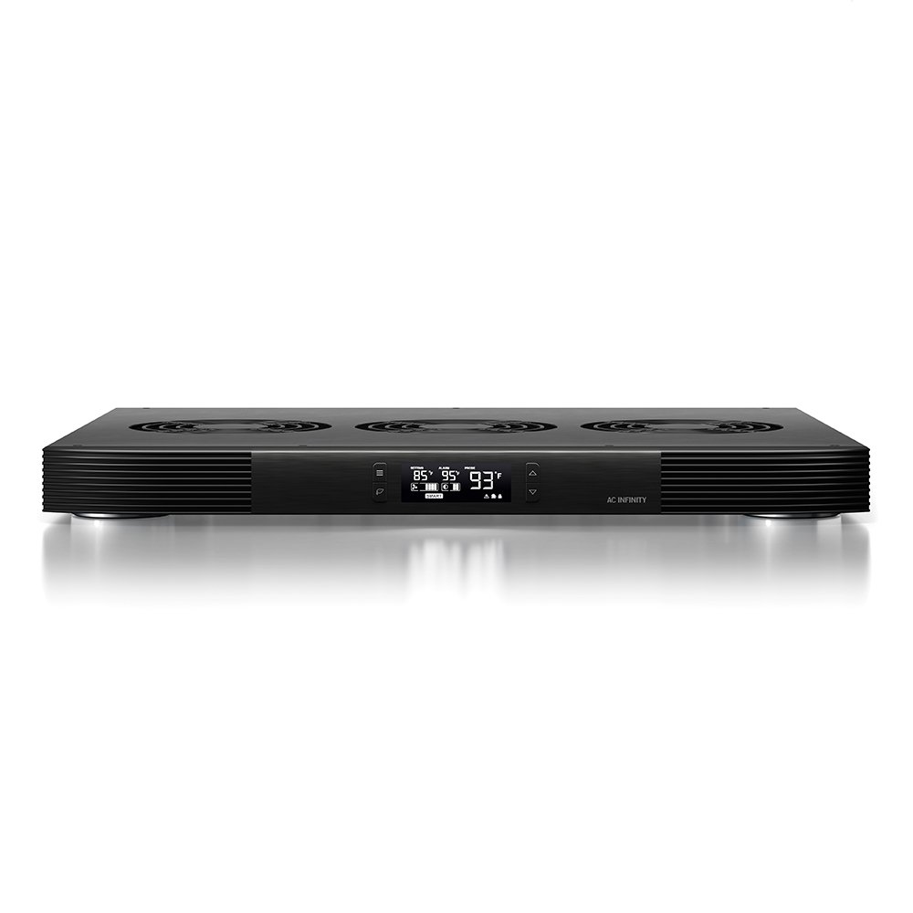 AC Infinity AIRCOM T9, Quiet Cooling Fan System 17 Top-Exhaust for Receivers, Amps, DVR, AV Cabinet Components