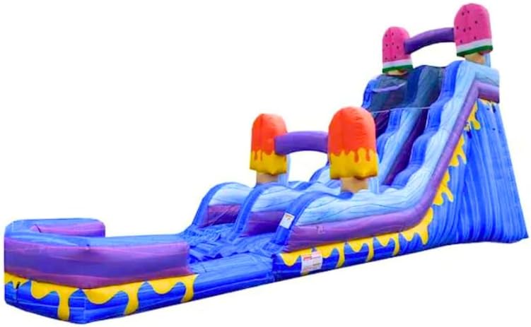 JumpOrange 19' Ice Pops Commercial Grade Water Slide with Detachable Deep Pool for Kids and Adults (Blower Included), Tall Waterslide