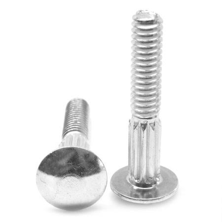 5/16-18 x 2 1/2 Coarse Thread Grade 5 Rib Neck Carriage Bolt Medium Carbon Steel Zinc Plated Pk 500