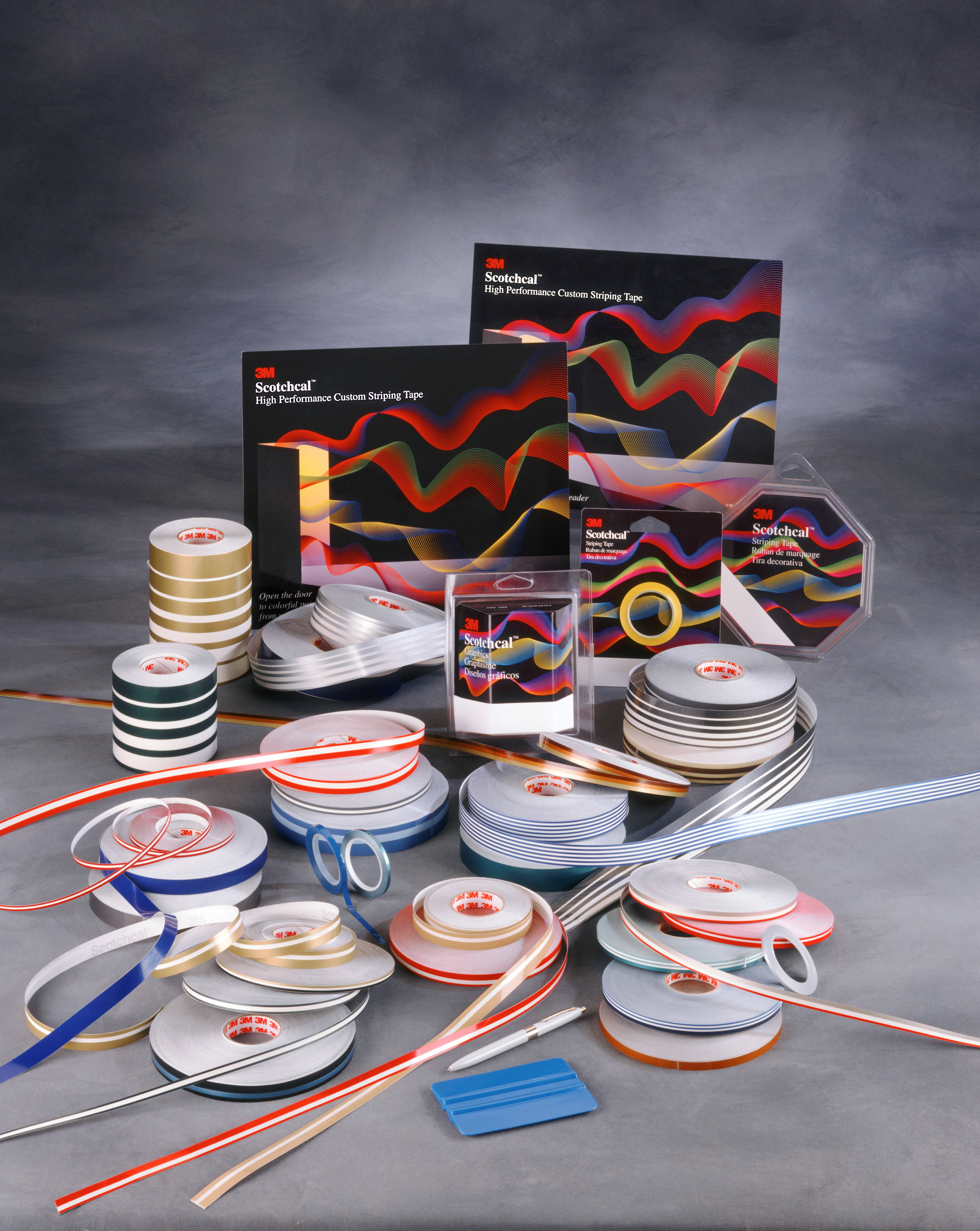 3M 72719 Scotchcal Striping Tape , Medium Gray, 1/2 in x 150 ft