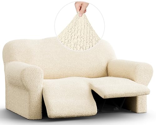 PAULATO BY GA.I.CO. Recliner Sofa Cover - Reclining Couch Slipcover - Soft Polyester Fabric Slipcover