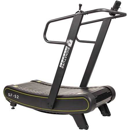 Signature Fitness Sf-s2 Sprint Demon - Motorless Curved Sprint Treadmill with Adjustable Levels of Resistance - 300 lb Capacity, Size: 66.54 inch x
