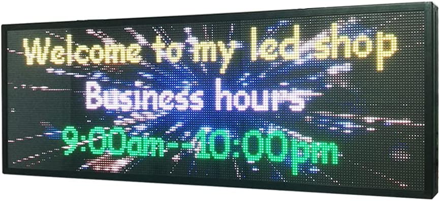 P5 39x14Indoor Full Color LED sign Programmable Scrolling Display Message Board can Edit Text,Image, Video Display Electronic Rolling for Business