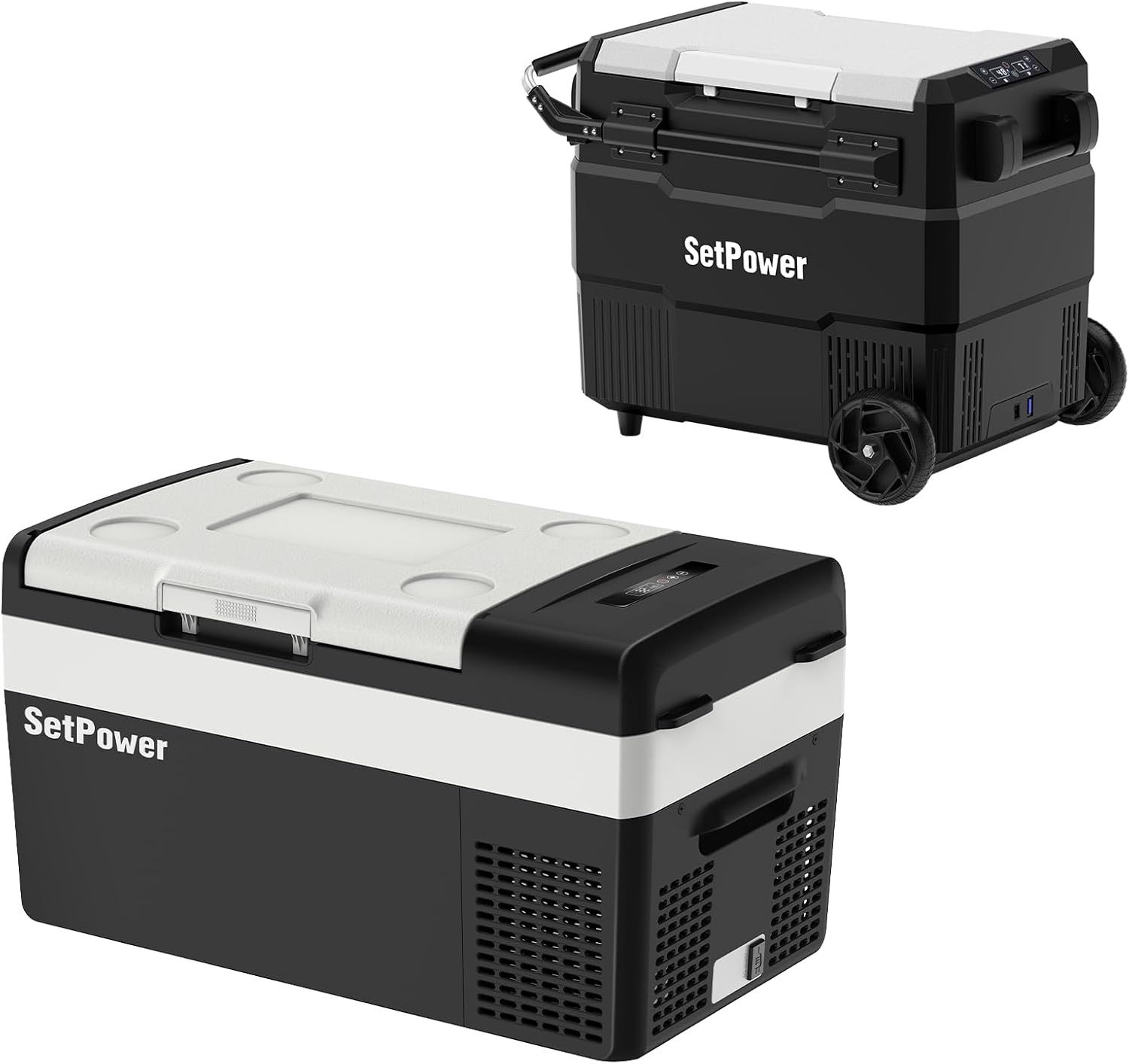 Setpower RV60D PRO and MC20 Portable Fridge with Freezer, 60QT and 21QT, Dual Zone and Single Zone