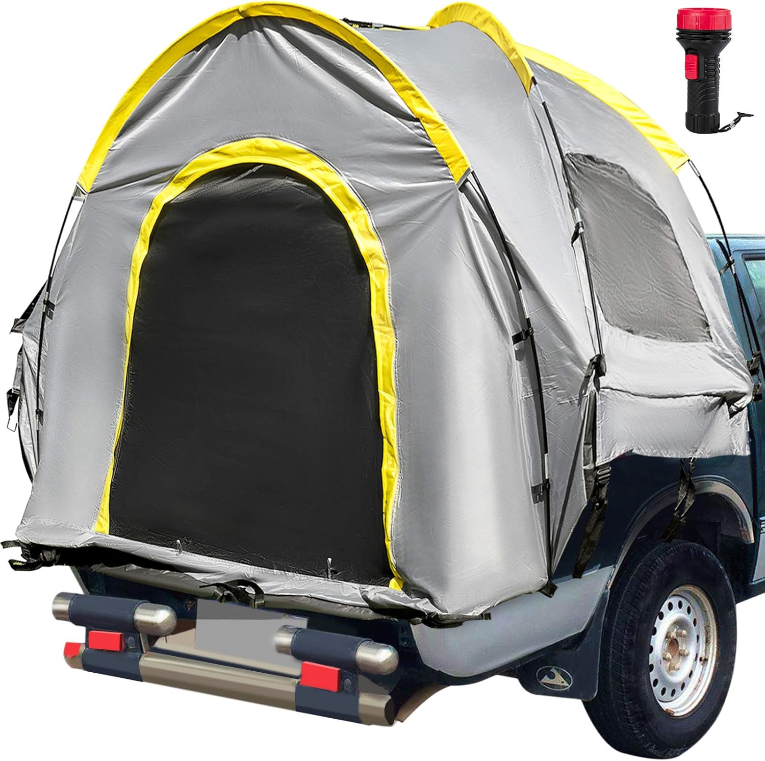 VEVOR Truck Tent 6' Tall Bed Truck Bed Tent, Pickup Tent for Mid Size Truck, Waterproof Truck Camper, 2-Person Sleeping Capacity, 2 Mesh Windows