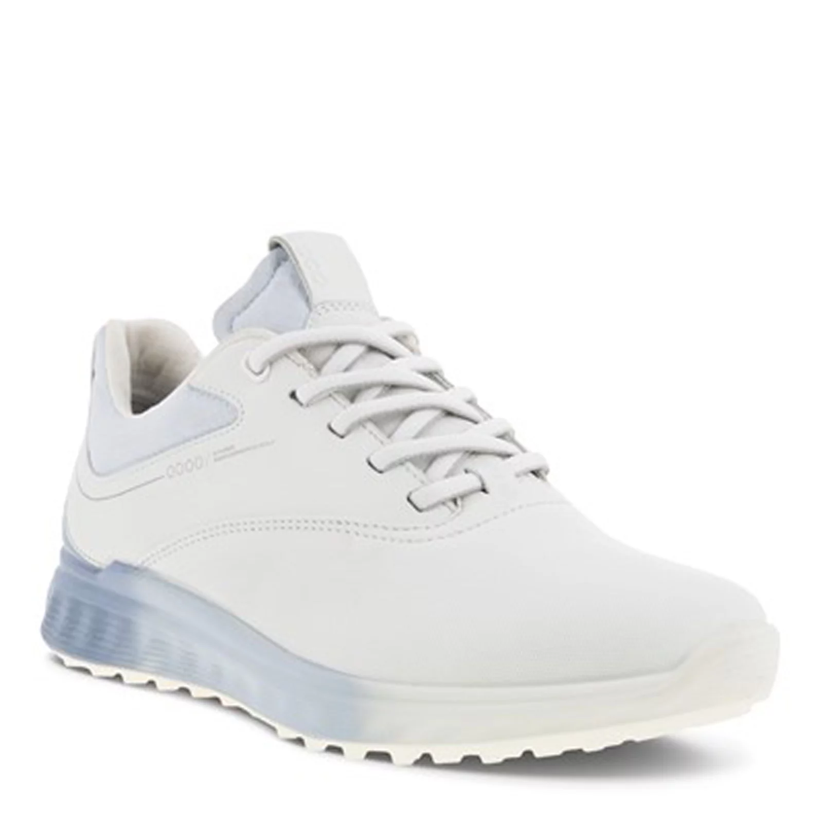 Ecco Women's Golf S-Three Shoe in White Dusty Blue Air