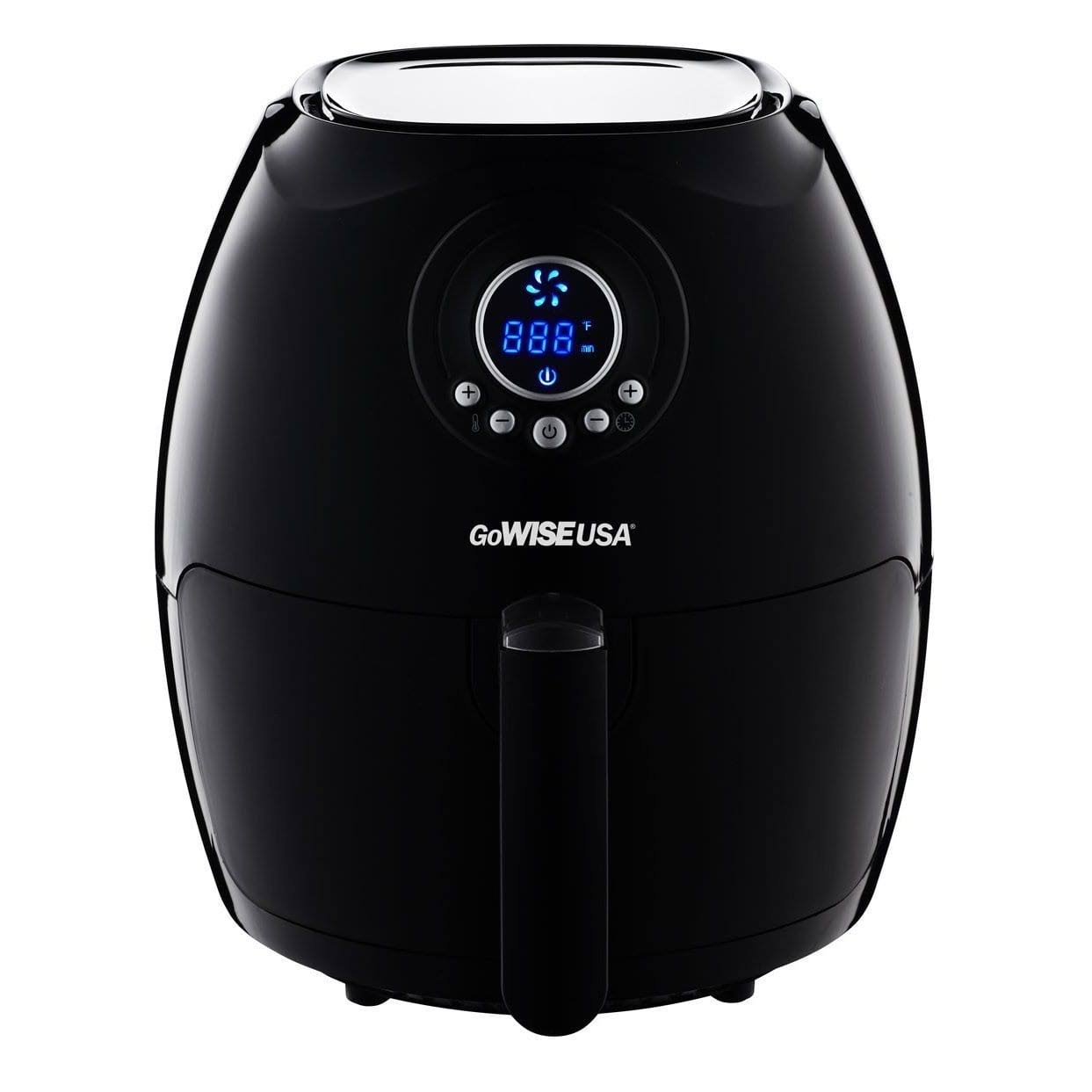 GoWISE USA Digital Air Fryer Black - 2.75 qt - Black - Megean