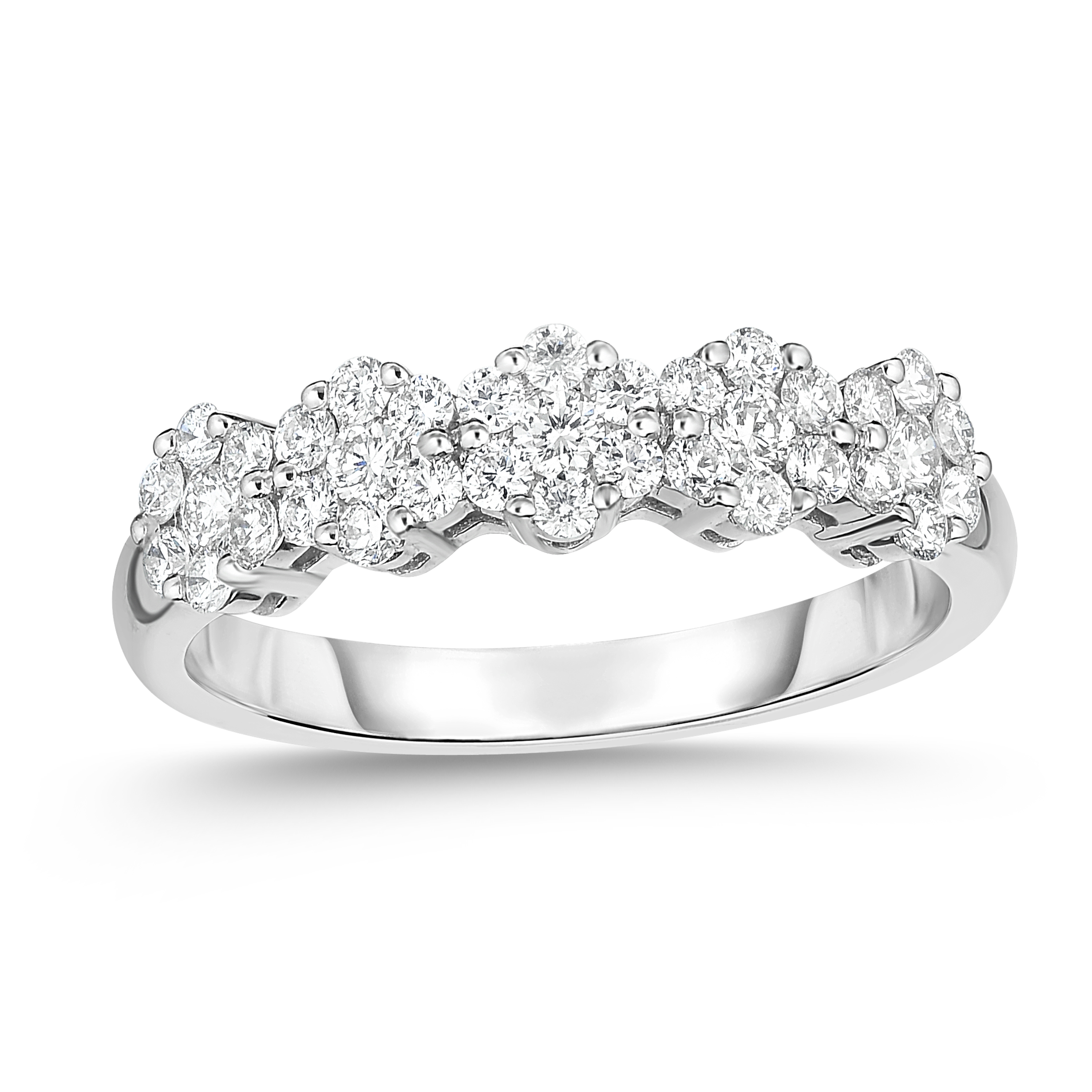 5/8 CT. T.W. Composite Diamond Five Stone Band in Platinum