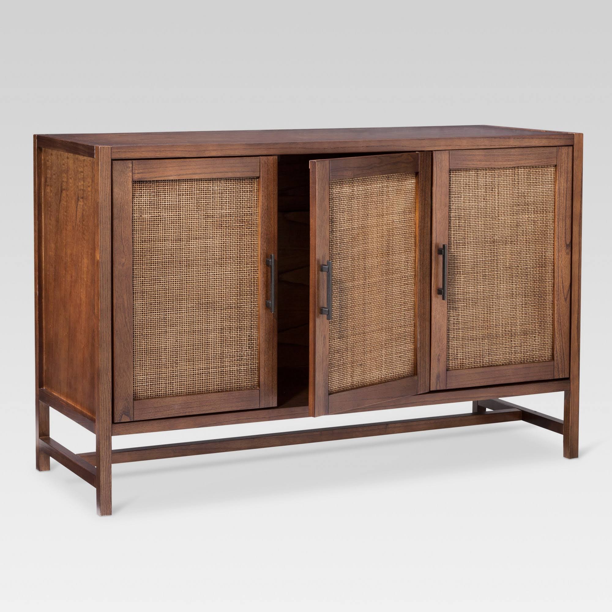 Warwick 3 Door Accent TV Stand for TVs Up to 59x22 Stand Brown - Threshold - Avayadevconnect