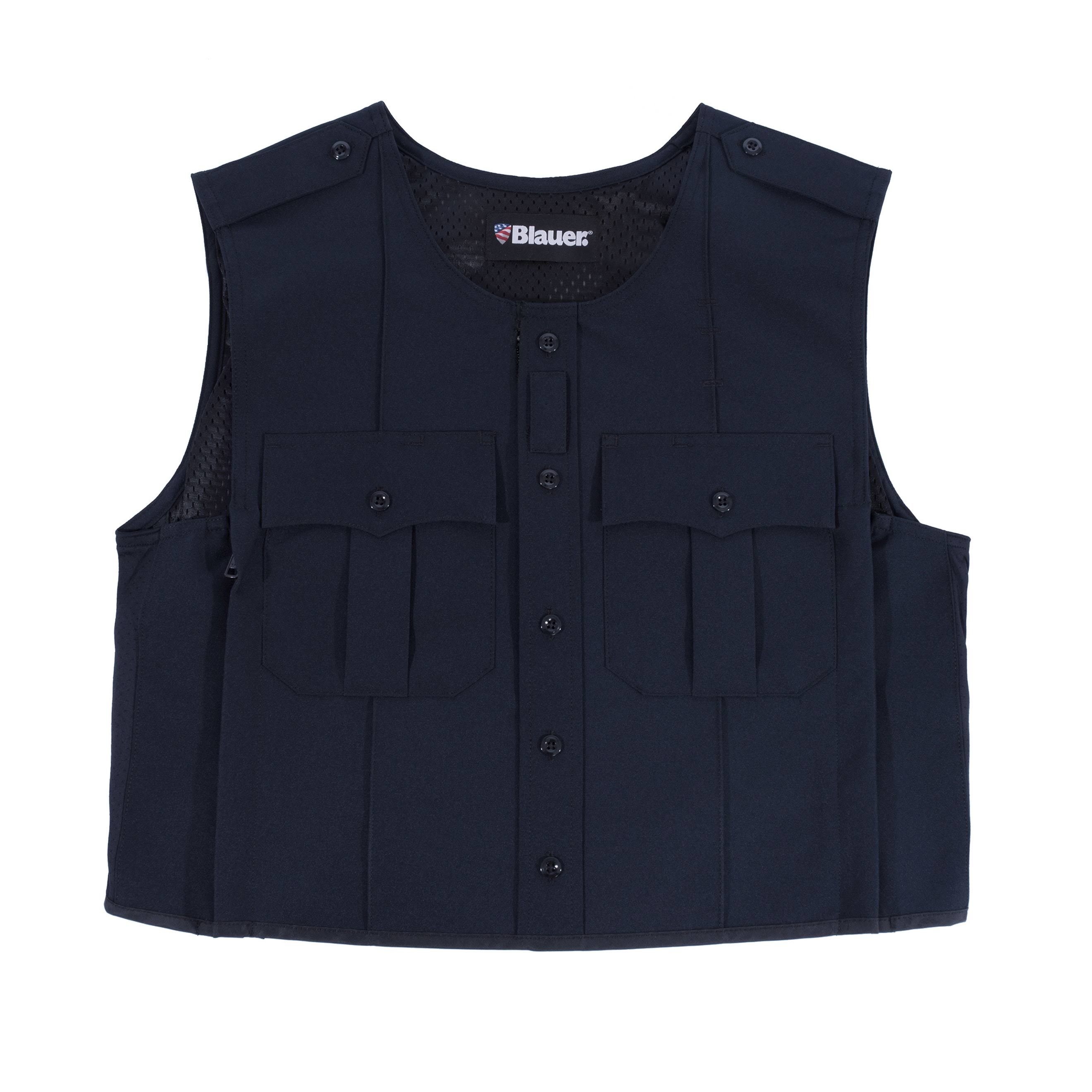NYPD Vest Carrier - Polyester ArmorSkin Size Medium/Large Reg in Dark Navy Blue | Cotton/Polyester by Blauer