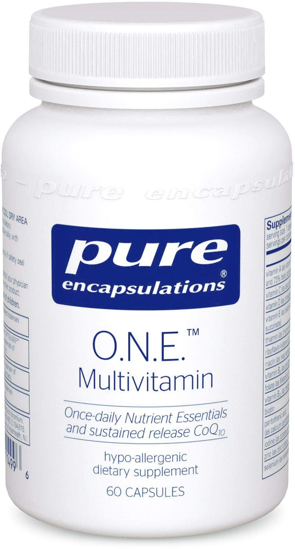 Pure Encapsulations O.N.E. Multivitamin, 60 Count - Kansas Nuitrition - HNZSDS