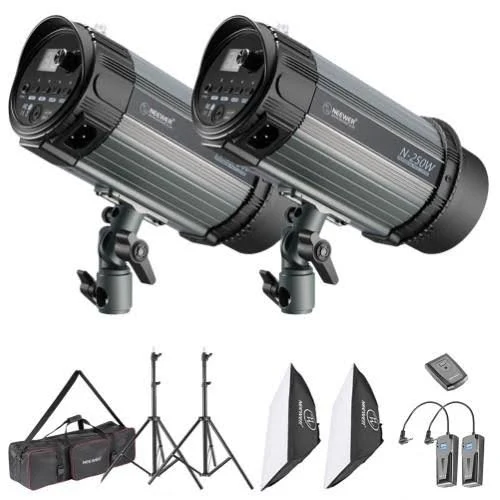 Neewer Photo Studio Strobe Flash Light and Softbox Lighting Kit:(2)25