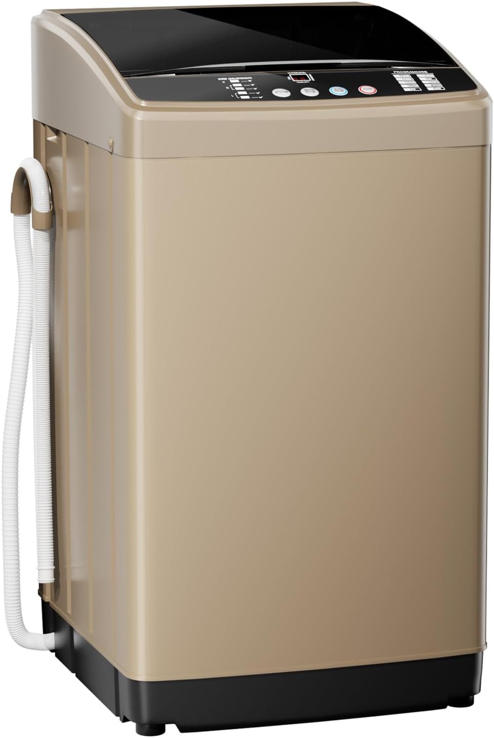 TABU Full-Automatic Washing Machine with Dryer, 2.5 Cu Ft Portable Washer with Drain Pump, 19LBS Automatic Washer Machine with 10 Wash Programs