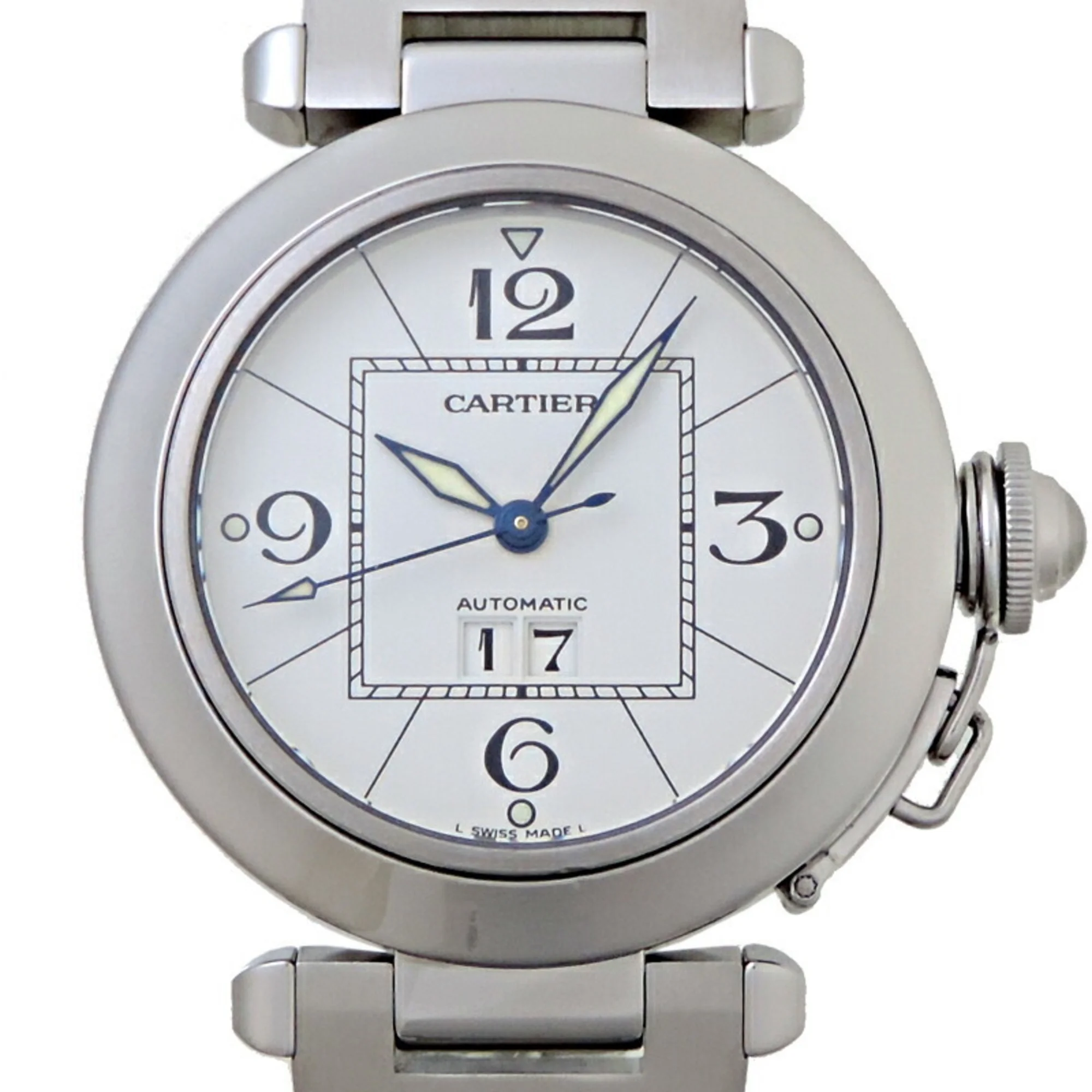Pre-Owned Cartier Pasha C de Watch Big Date Men's W31055M7 (Good)
