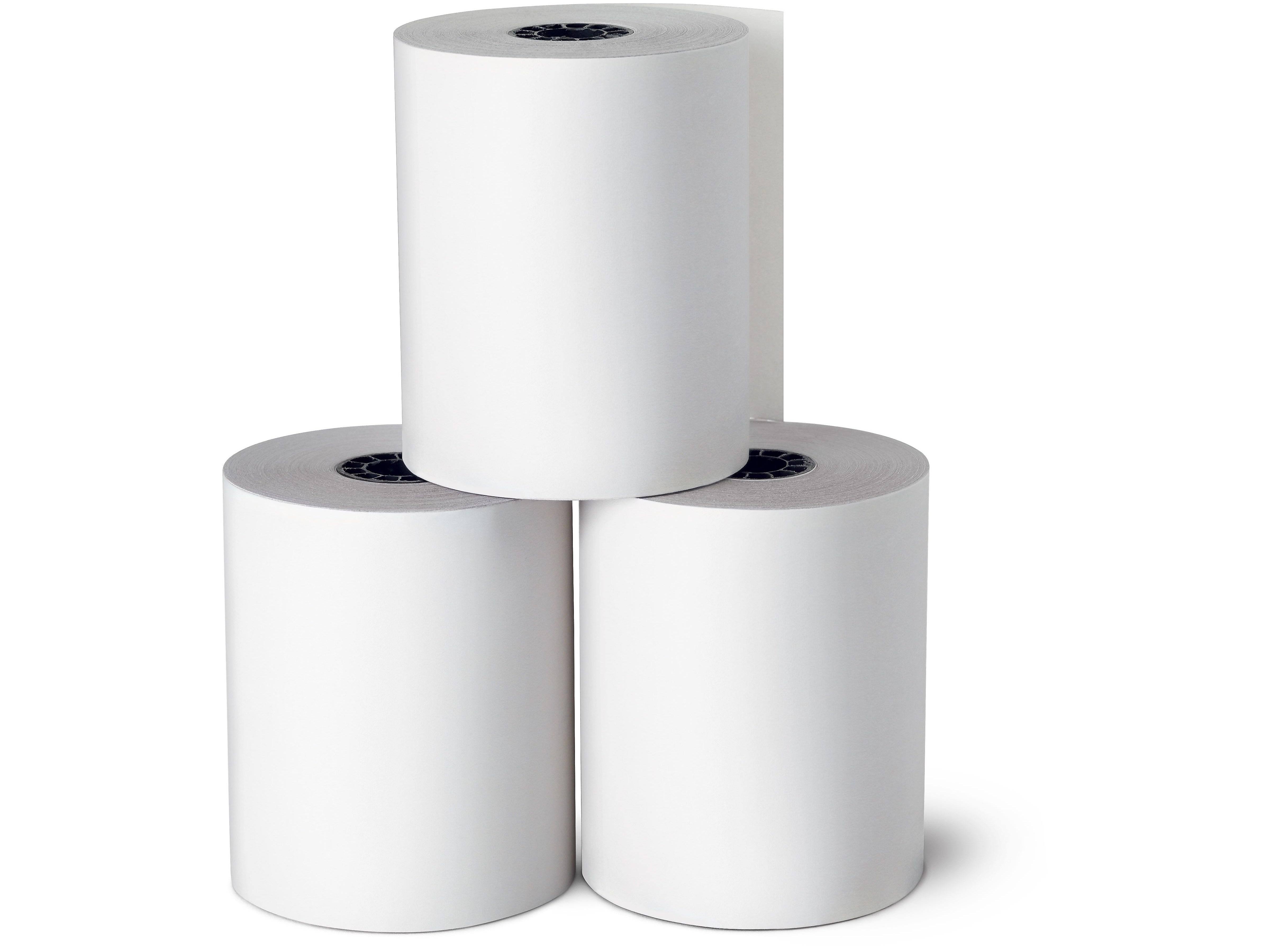 3 x 150' 1-Ply Bond Paper POS Rolls (Carton of 50 Rolls)