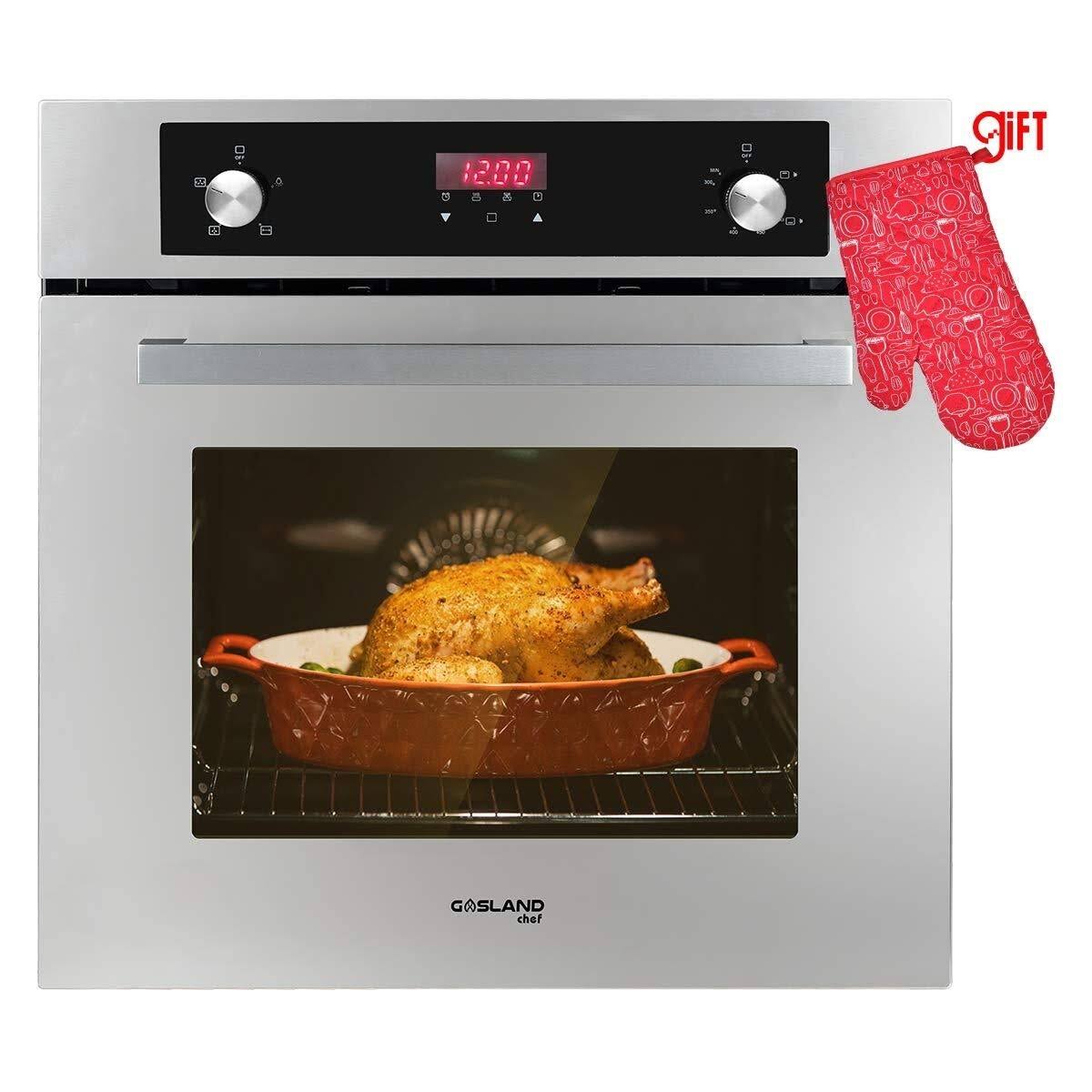 Gasland Chef 24x22 Built-in Propane GAS Wall Oven, Stainless Steel 6 Cooking Functions Convection, Digital Display Mechanical Kn