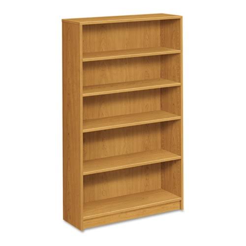 HON 1870 Series Bookcase 5 Shelves 36 W by 11-1/2 D by 60-1/8 H Mahogany