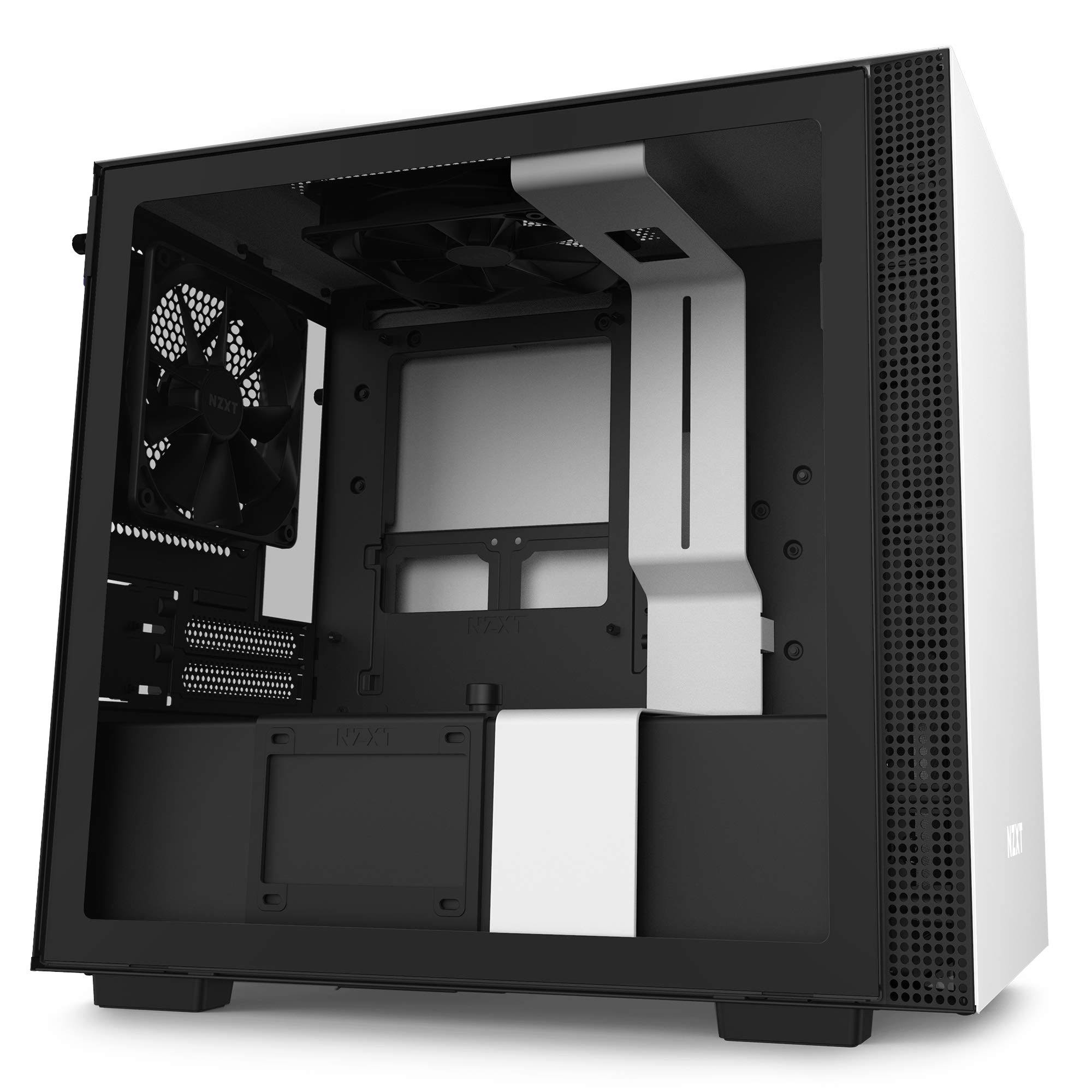 Nzxt H210 - Mini-ITX PC Gaming Case - Front I/O USB Type-C Port - Tempered Glass Side Panel - Cable Management System - Water-Cooling Ready - Radiator