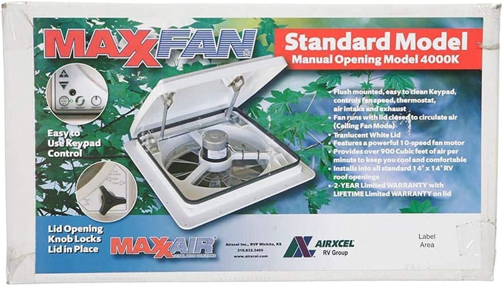 Maxxair (00-04000K) 12V Roof Top Fan/Vent