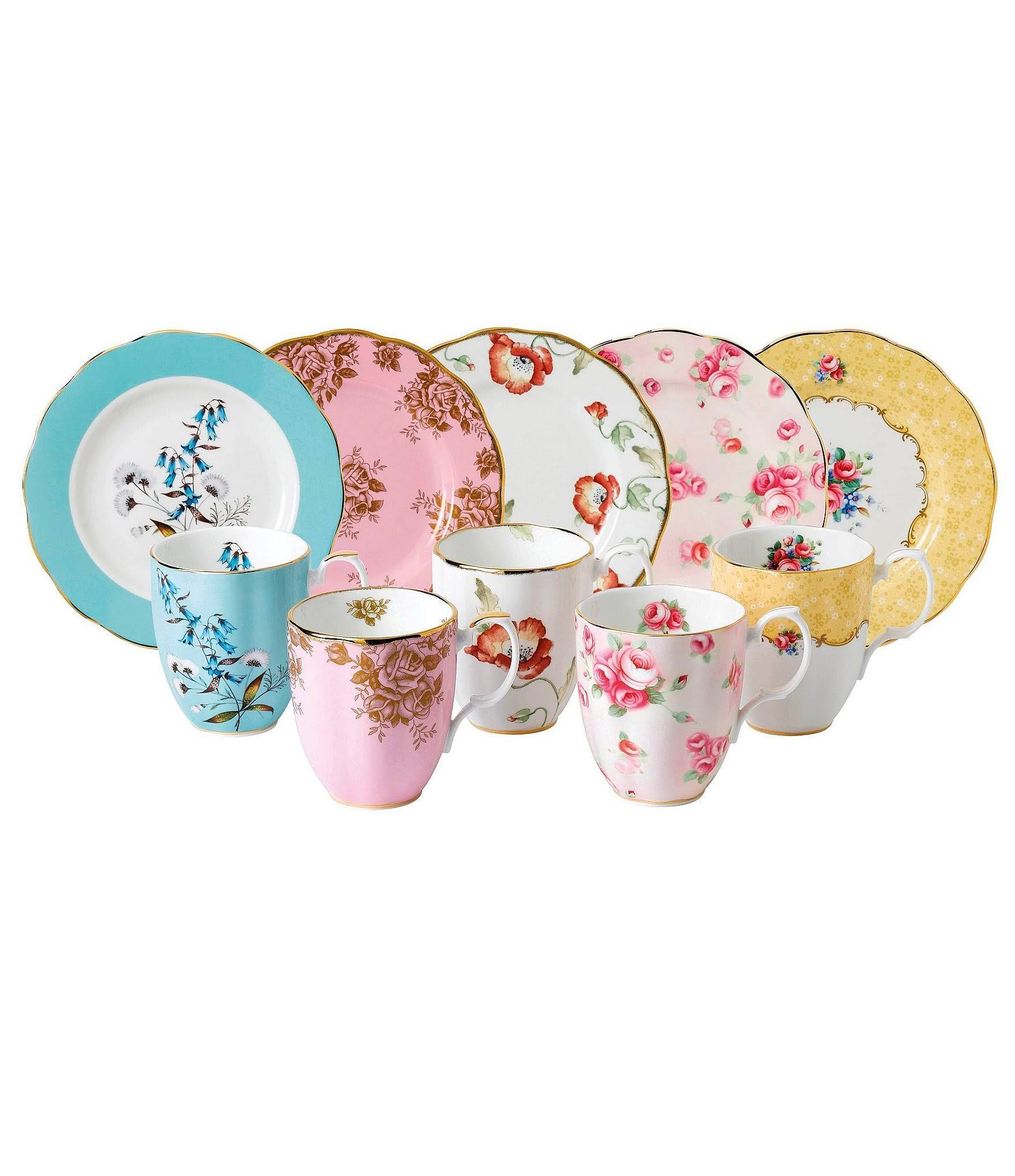 Royal Albert 100 Years 1950-1990 10-Piece Set