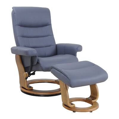 Aaleyah 31.7x22 Wide Manual Swivel Standard Recliner with Ottoman Latitude Run