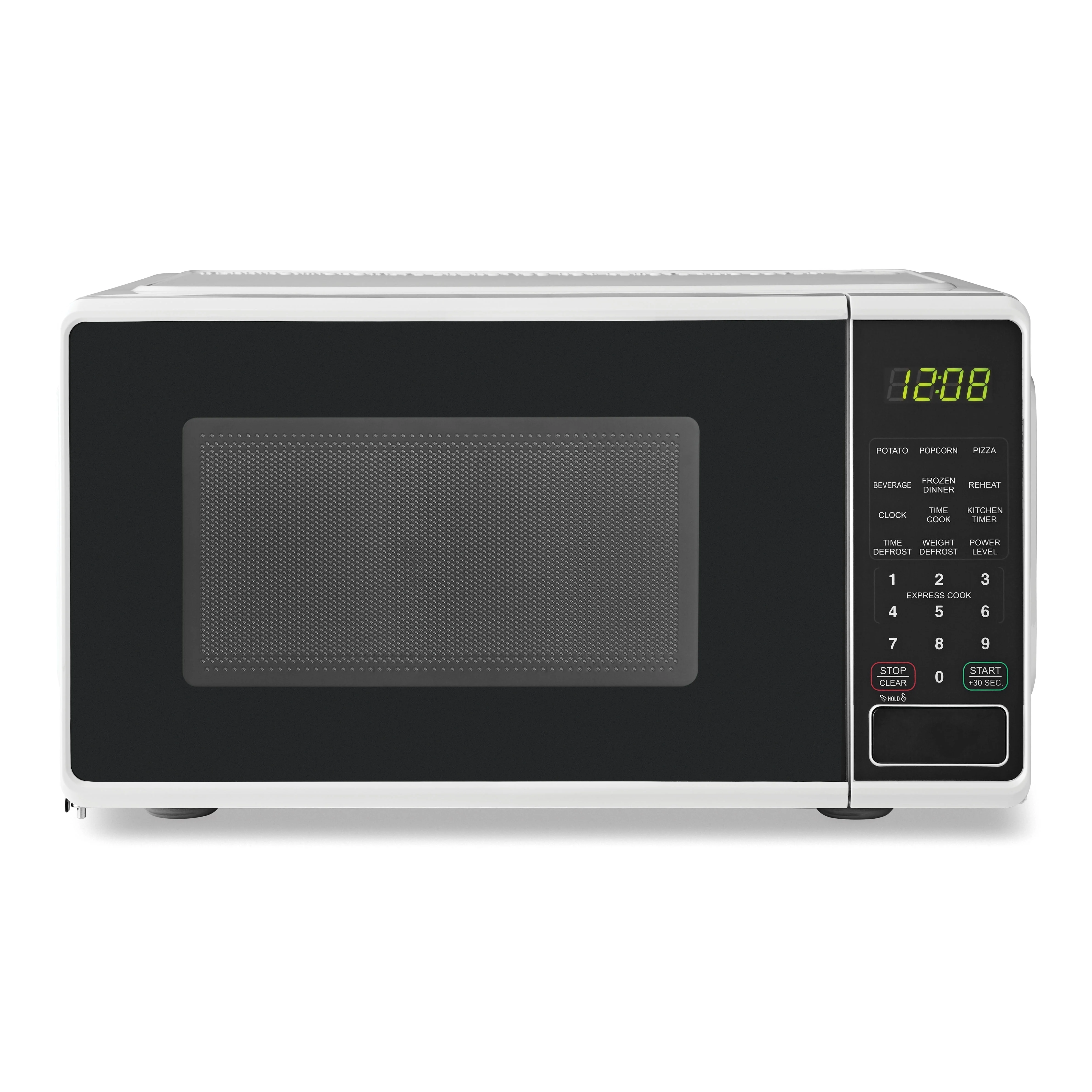 Mainstays 0.7 Cu ft Compact Countertop Microwave and Galanz 1.7 Cu ft One Door Mini Fridge Bundle