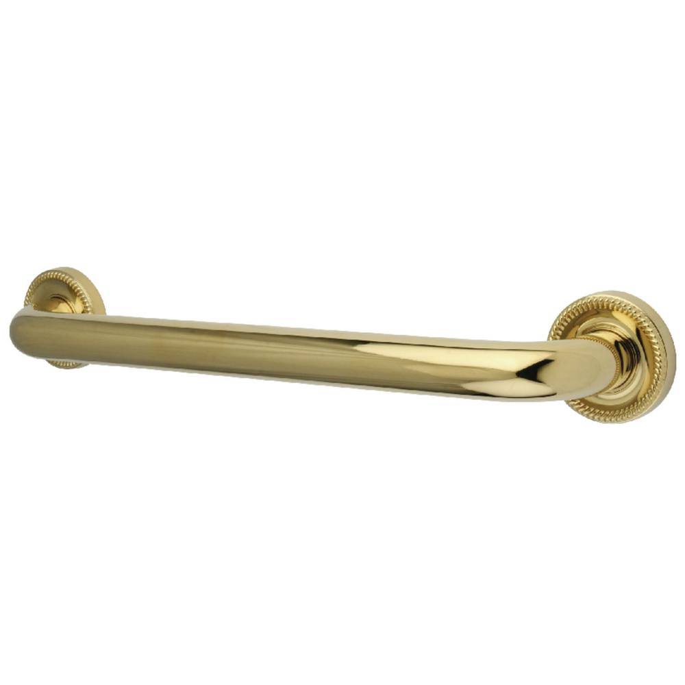 Kingston Brass Camelon 32 in. x 1-1/4 in. Grab Bar in Polished Brass