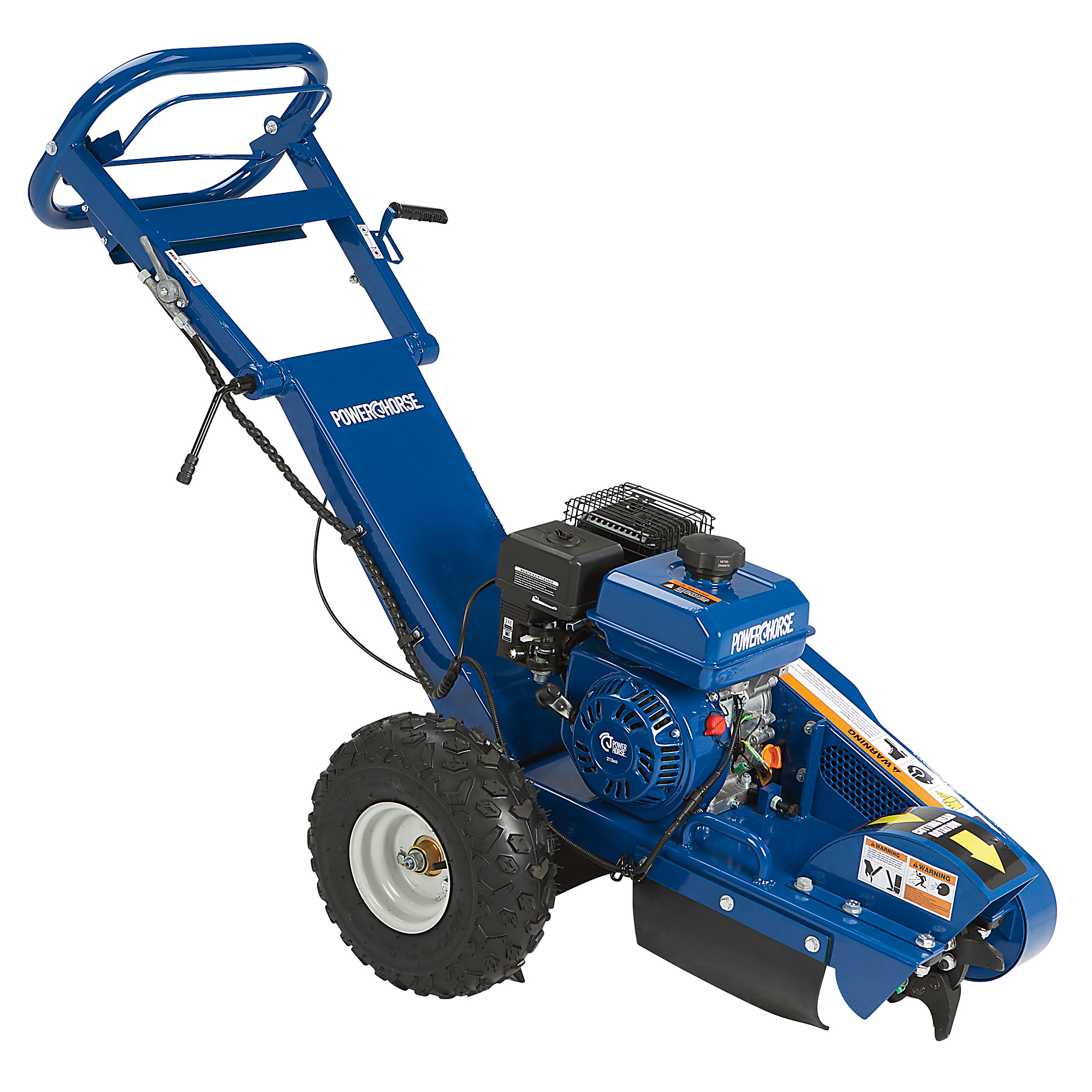 Powerhorse 7 HP Stump Grinder, 212cc Gas-Powered Engine, 6 Carbide-Tipped Teeth