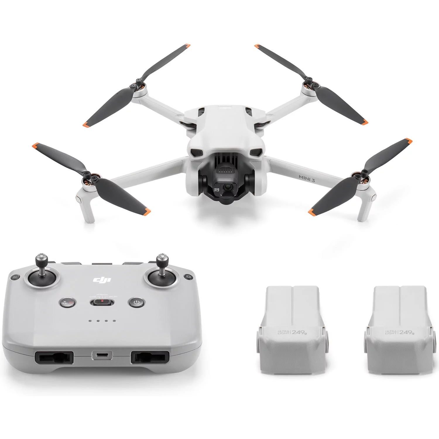 Open Box DJI Mini 3 Fly More Combo Lightweight and Foldable Mini Camera Drone with 4K HDR Video, 38-Min Flight Time