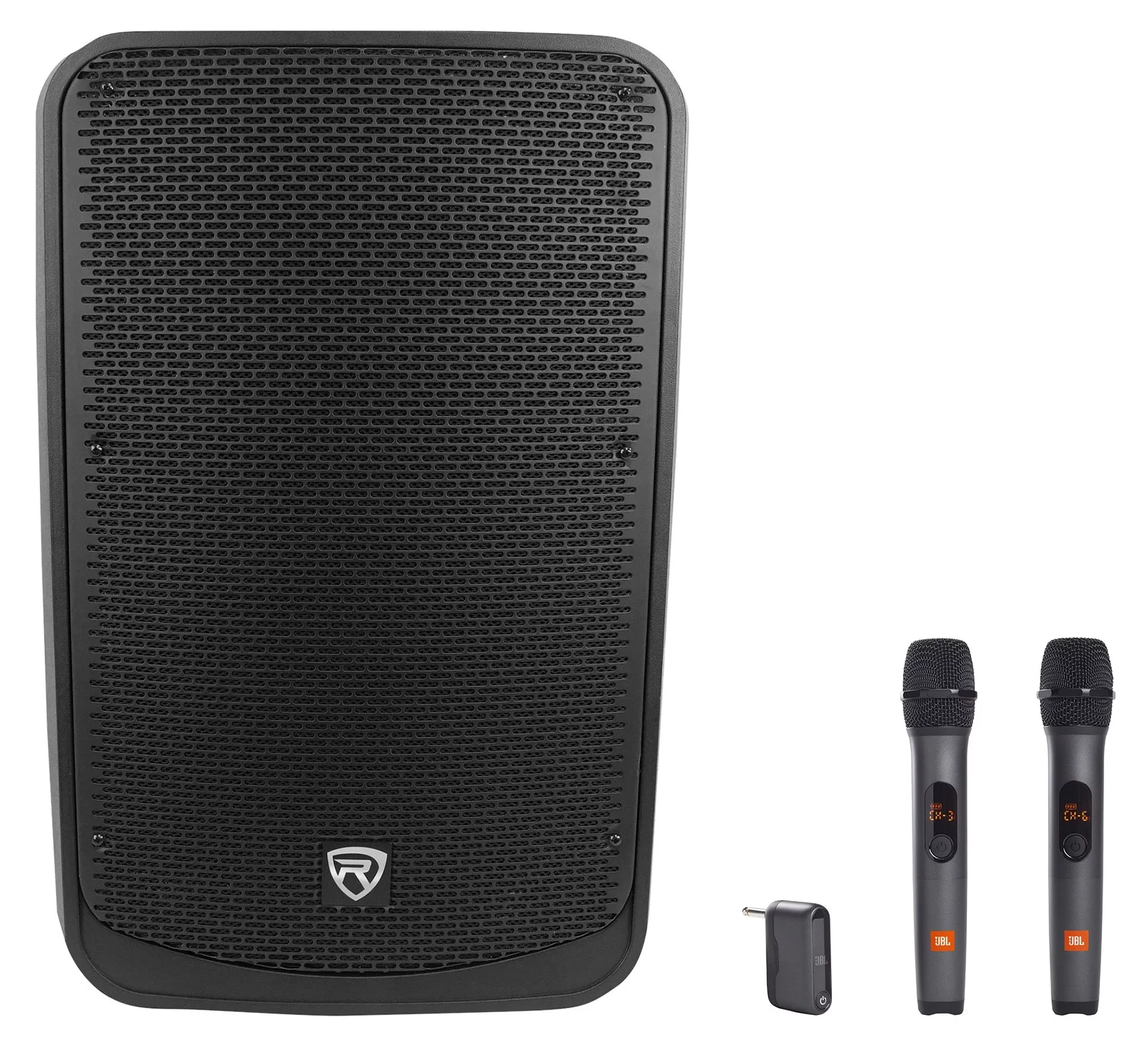 Rockville TITAN 15 15" 2000w Active DJ PA Speaker/Bluetooth+2) JBL Wireless Mics - Curated Treasures Market