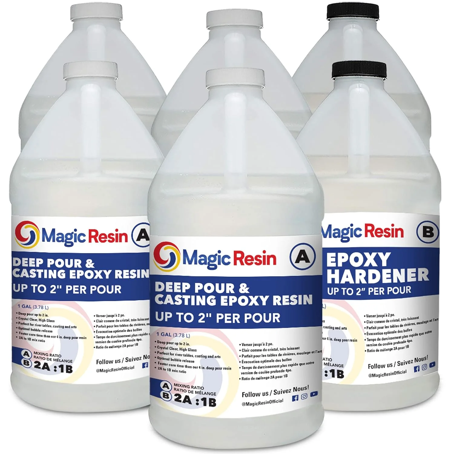 6 Gallon (22.8 L) | 2" Deep Pour, Casting & Art | Clear Epoxy Resin Kit | Free Shipping - Curated Treasures Market
