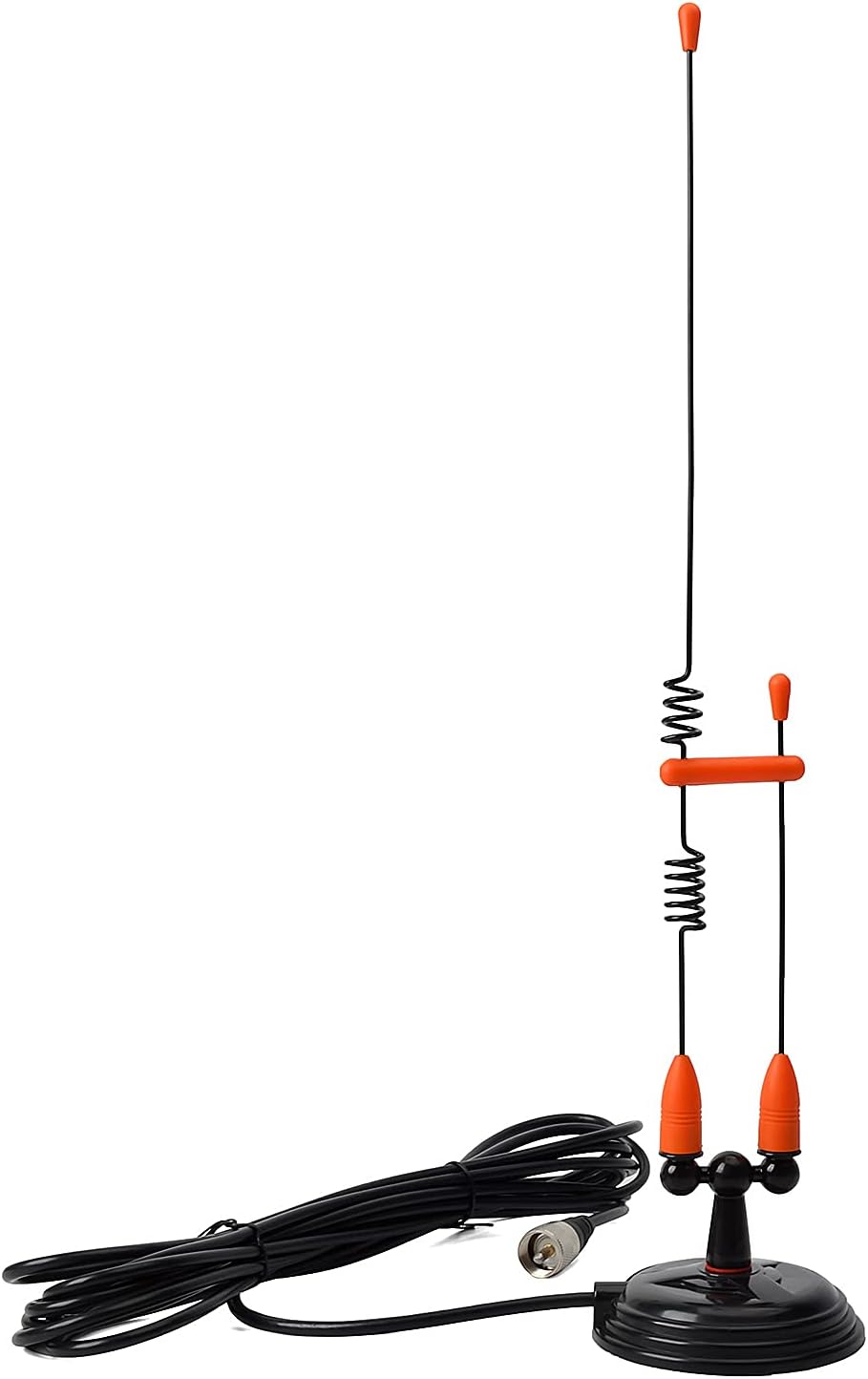 UAYESOK Heavy Duty Magnetic Mount Mobile Antenna Dual-Band 2m 70cm VHF/UHF Mag Base Antenna PL-259 Plug for Vehicel Truck SUV Mobile Radio Scanner