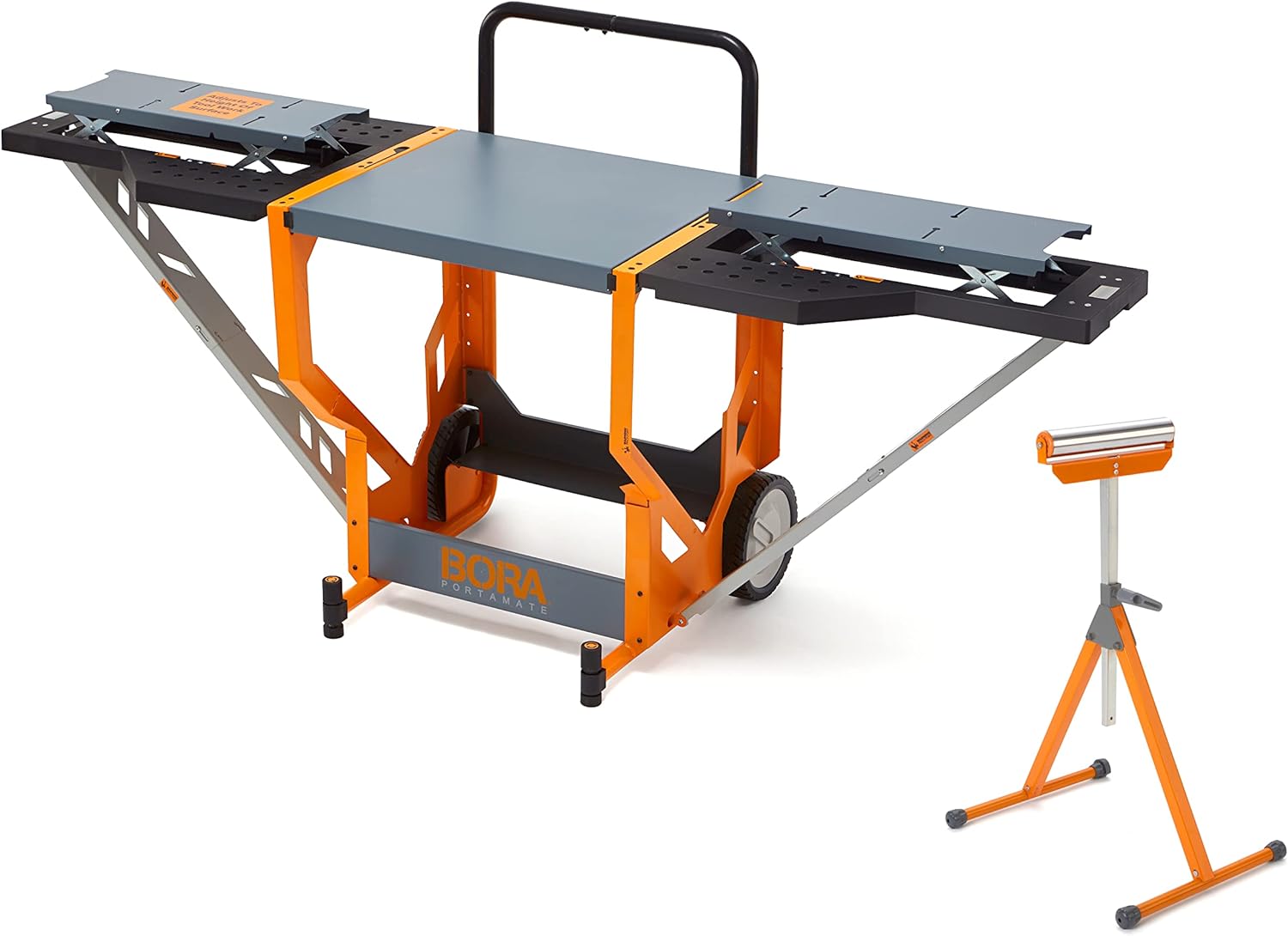 BORA Portamate PM-8000 Miter Saw Workstation and Adjustable Pedestal Roller