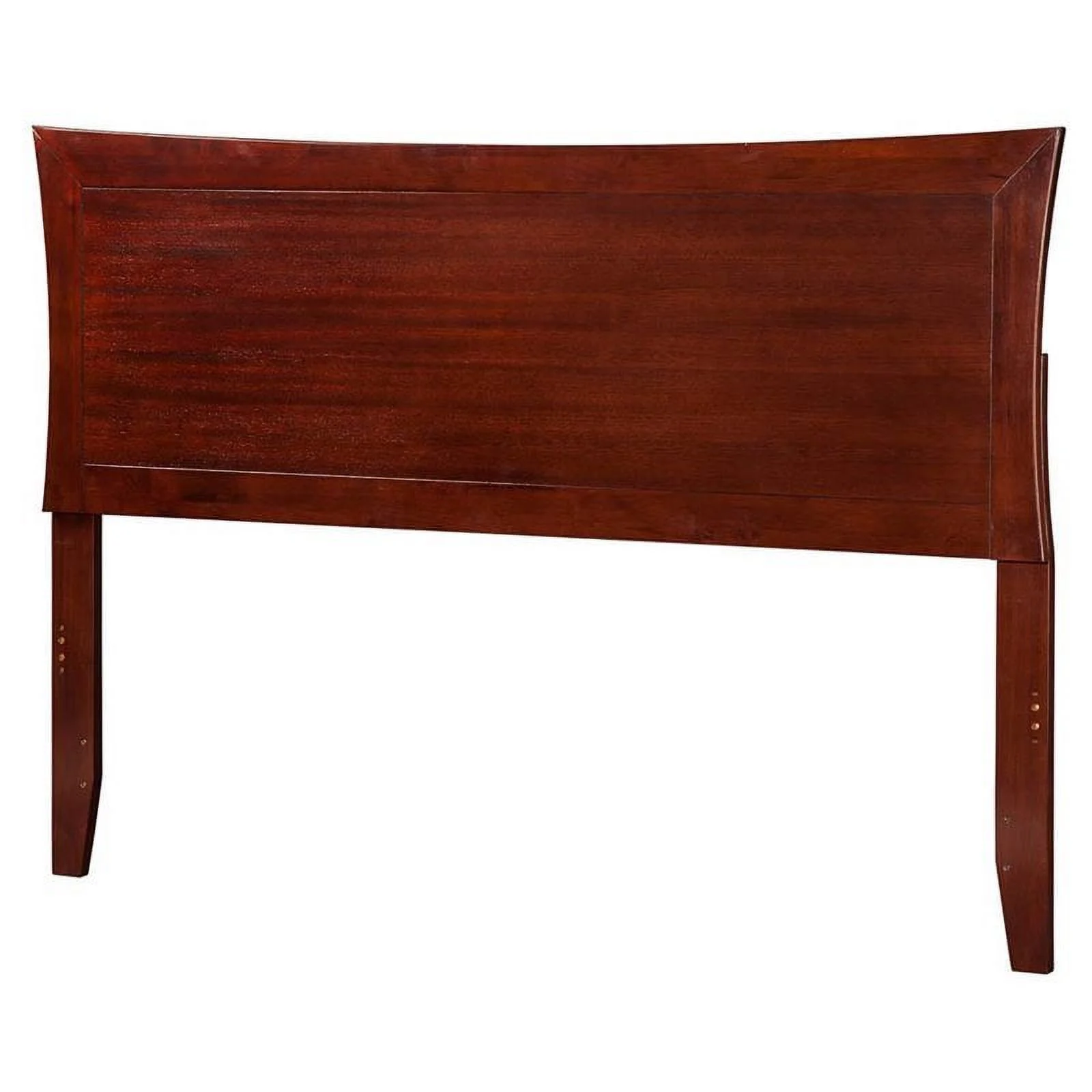 Leo & Lacey Modern Solid Hardwood Full Panel Headboard in Walnut