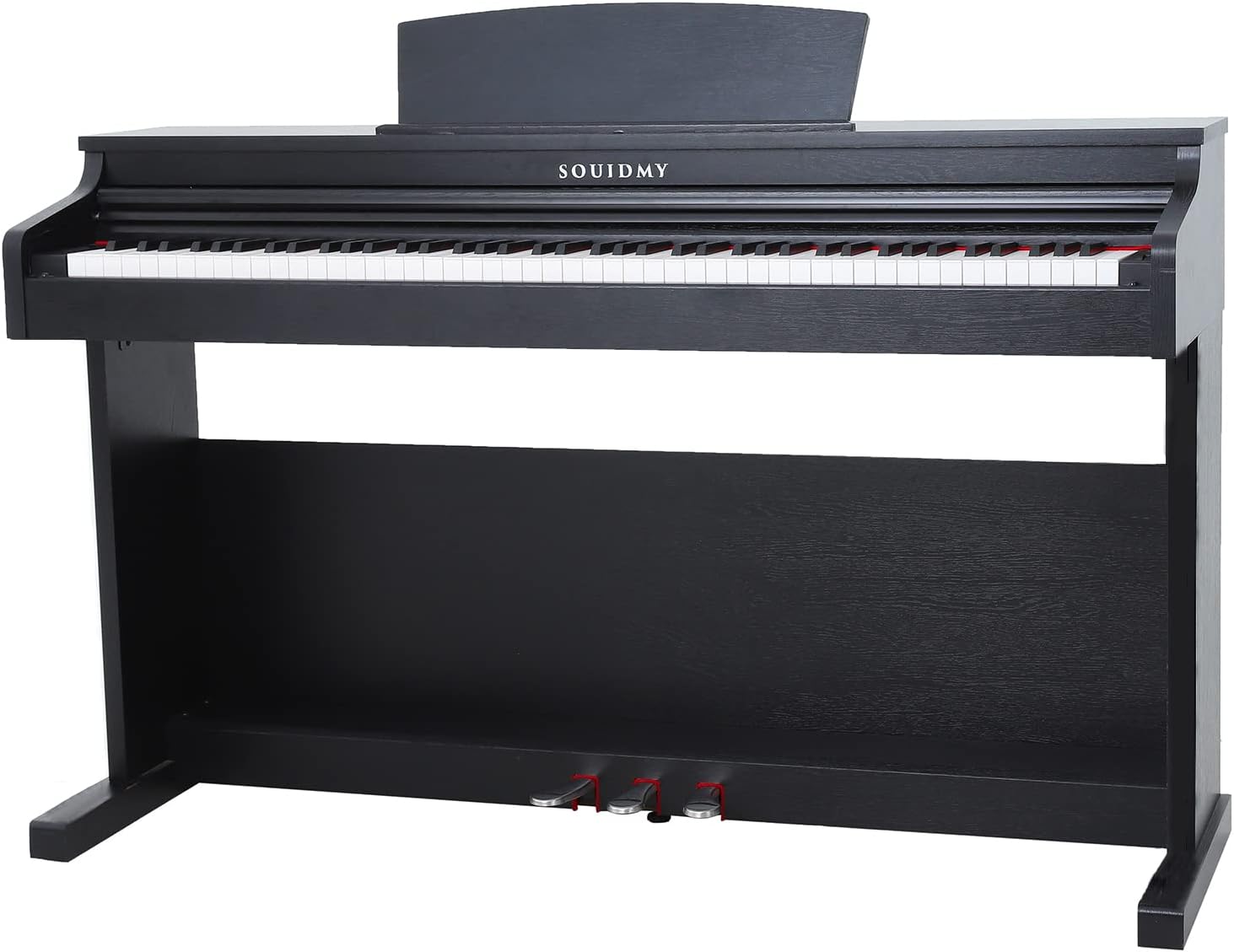 Souidmy V-200 88-Key Digital Piano, Weighted Hammer-Action Ivory Textures Keyboard, Bluetooth MIDI, Enhanced Acoustic Resonance
